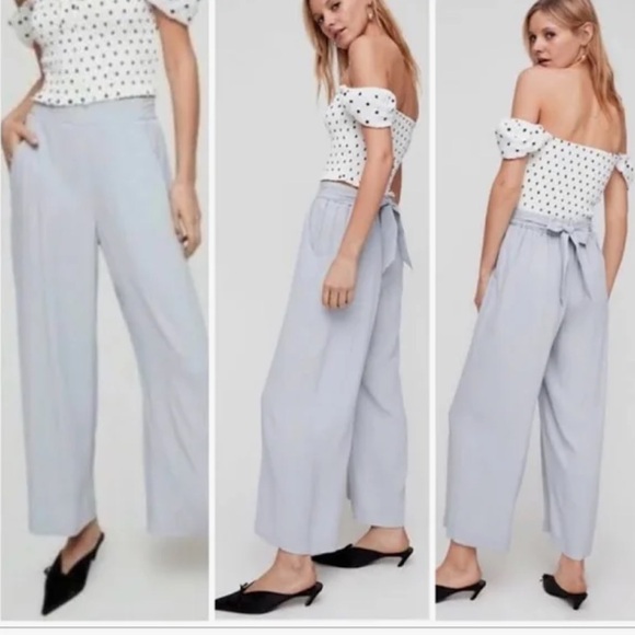 Aritzia Pants - Aritzia Light Blue Wide Leg Pants